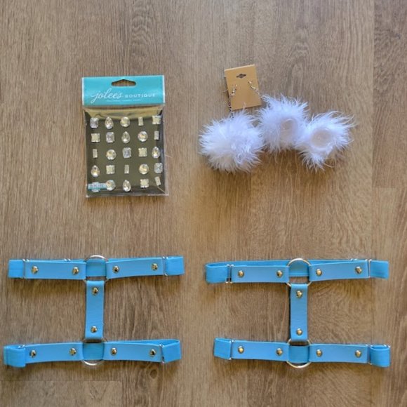 Blackmilk Blue Matte Bodysuit + Sheer Skirt Full Rave Outfit - Picture 6 of 8